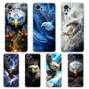 Transparent Phone Case for Redmi 14C 13C 10C 10 9 Note 13 12 11 K50 K40 Plus Pro 4G 5G Soft TPU Cover Eagle Hawk Bird Pattern