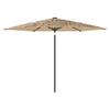 Brown Sun Umbrella with Steel Pole 288 X 288 X 225 Cm