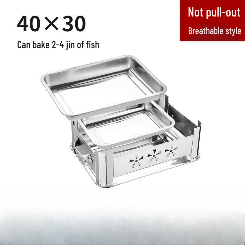 Lantuan Stainless Steel Smokeless Charcoal Fish Grill