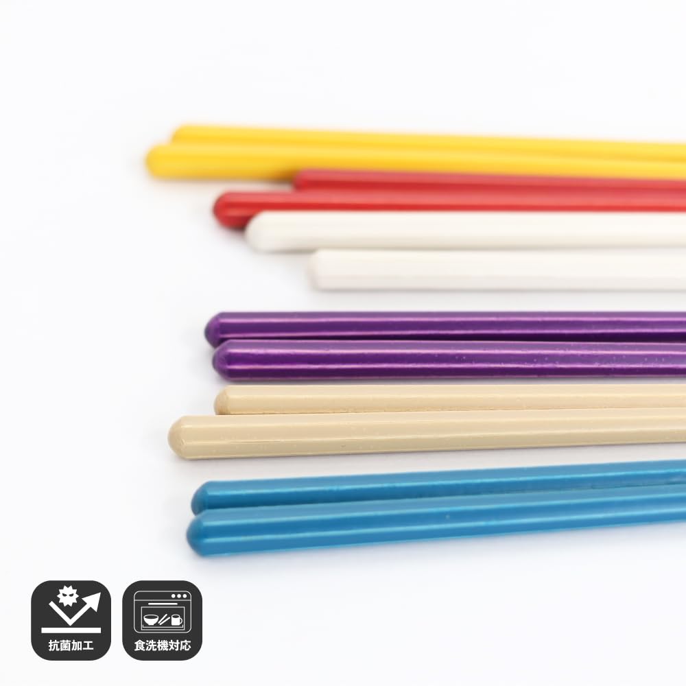 Tanaka Chopsticks Shop Blossom Octagonal Chopsticks Lily Design Antibacterial Dishwasher Safe Made In Japan Stylish Cute Easy To Grip Simple Design