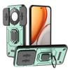 Armor Hard PC Funda For Huawei Honor X70 5G Slide Lens Camera Protection Ring Holder Back Cover Shockproof Magnet  Coque Capa
