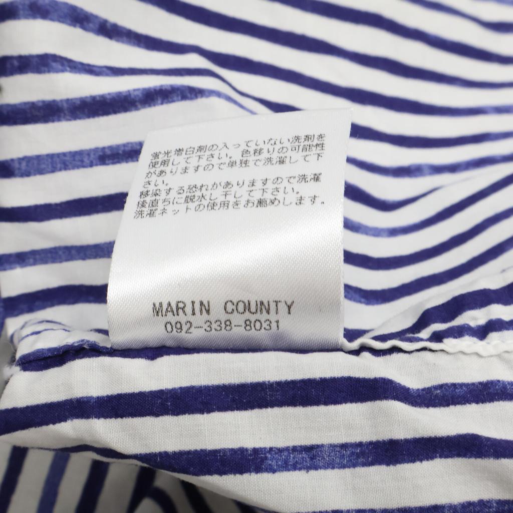 FUNSET OF ART Gestreiftes Muster Farbwechsel Hemd Tops M blau/weiß Gebraucht