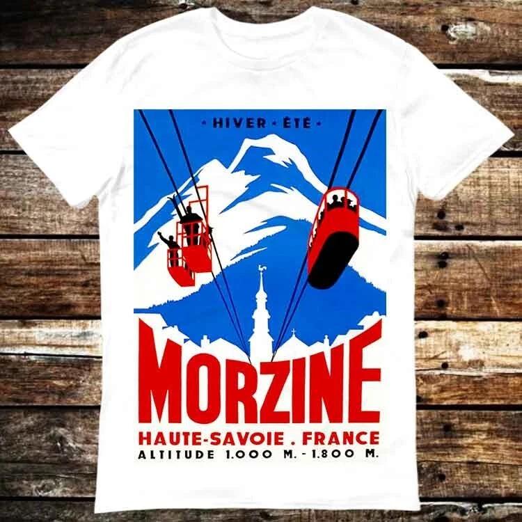 Morzine France Vintage Ski Poster T Shirt 6341 M