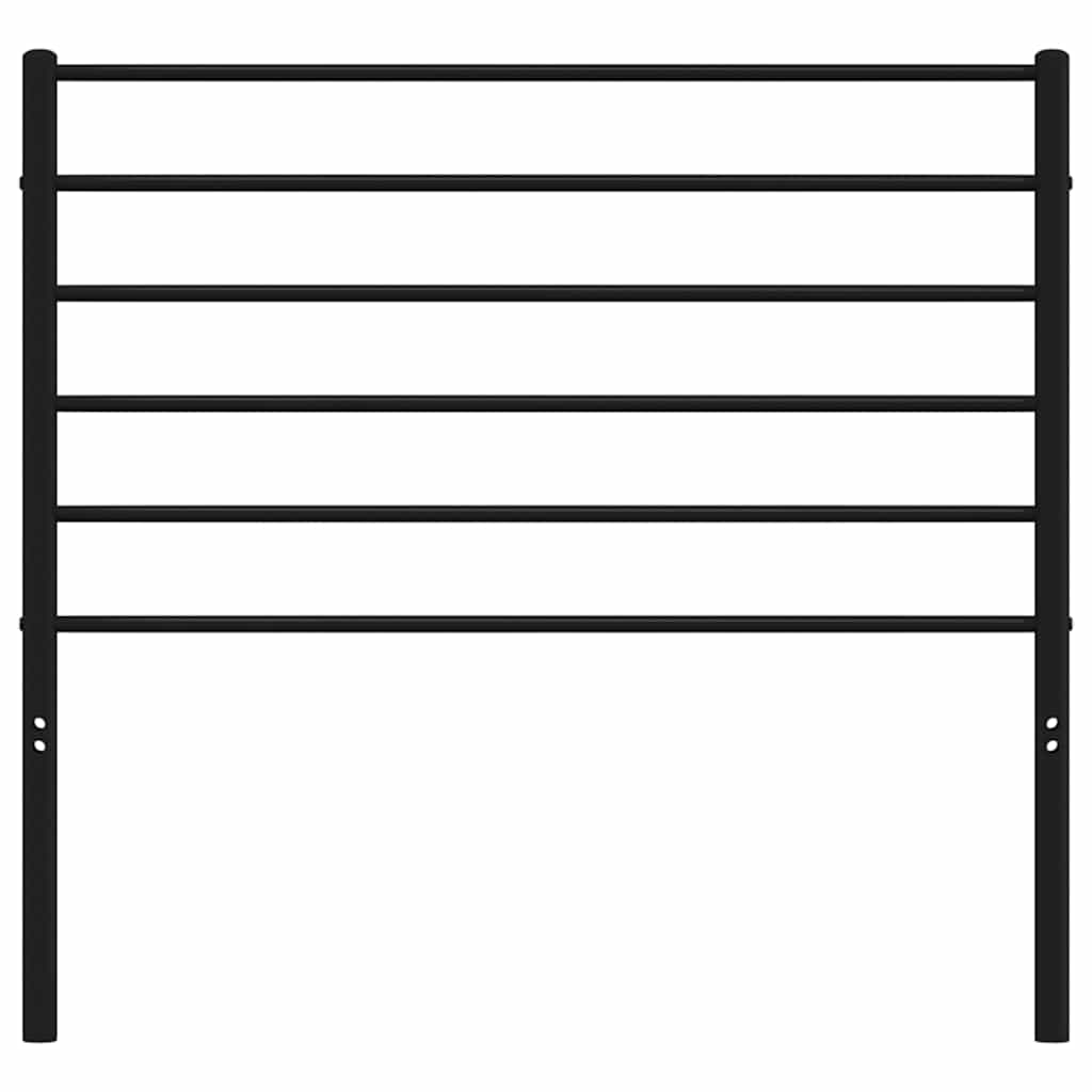 Vidaxl Metalowe Wezgłowie, Czarne, 90 Cm