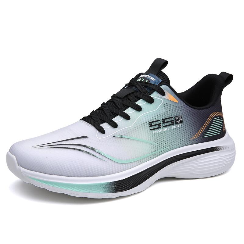 New Sports Shoes Mesh Breathable Men's Shoes Casual and Lightweight Soft Sole Shock-absorbing Large Size Running Shoes