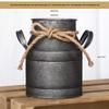 MOJY Vintage Distressed Metal Flower Bucket Set