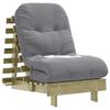 Vidaxl Sofa Rozkładana Typu Futon, Z Materacem, 60X206X11 Cm, Sosnowa