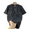 Snygg T-shirt för män Andningsbar Lös passform Sommar-Tee Batikmönster Casual T-shirt för Strandsemester Sport Gata