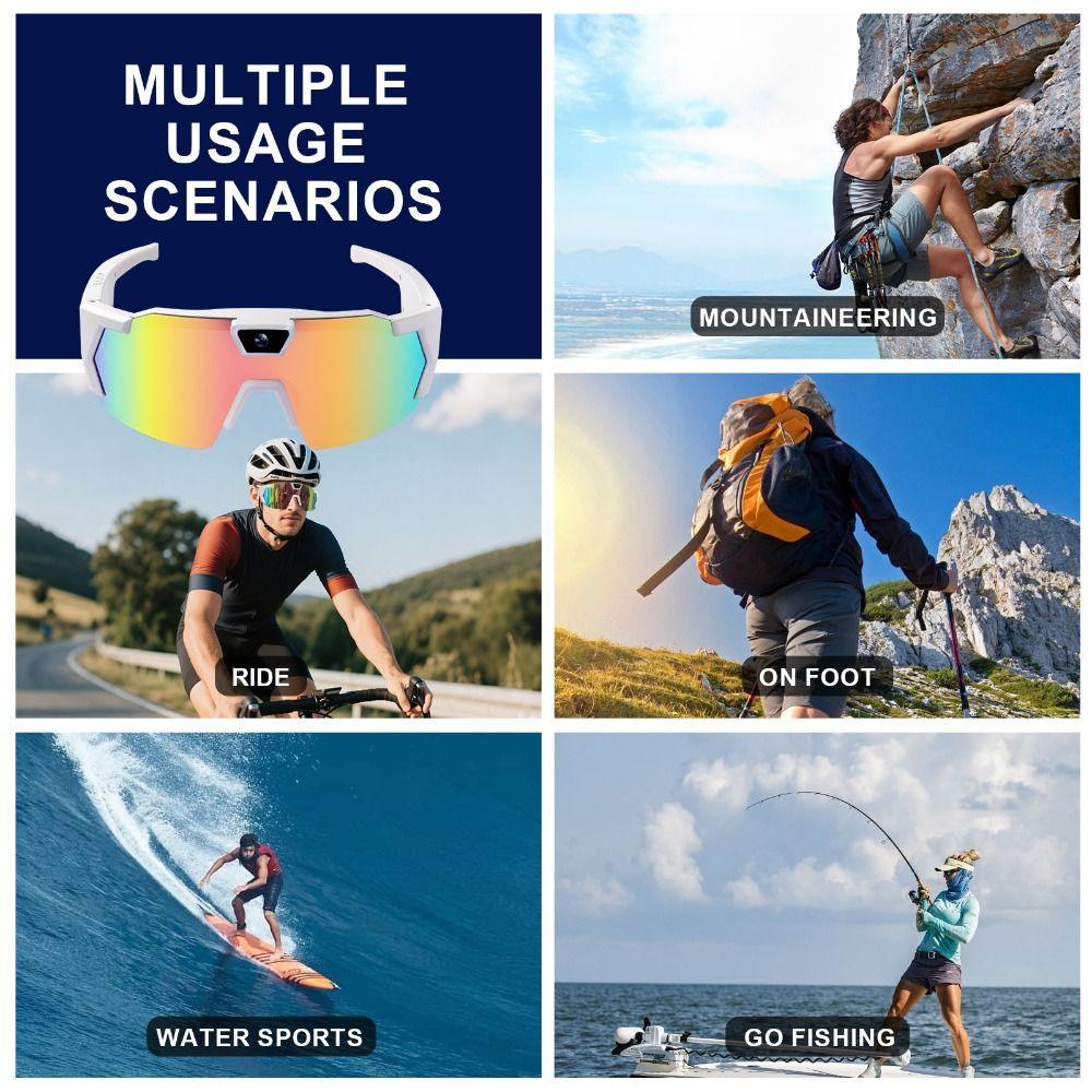 4K HD Action Camera Sunglasses HD 1080P POV Video Recording Glasses Smart Glasses Motorcycle