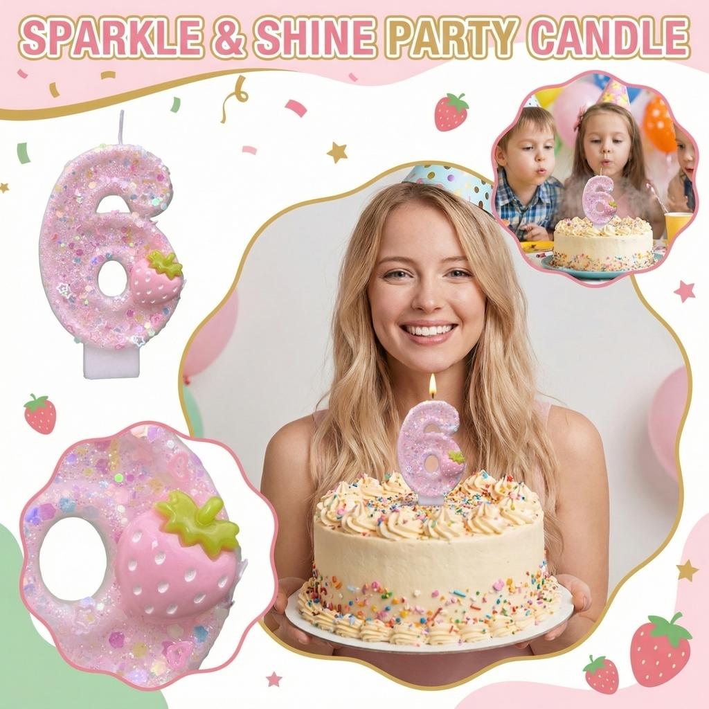 Fashion Cartoon Creative Birthday Candles Party Digital Candles