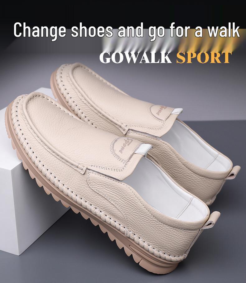 Herren Mokassins aus weichem Leder, Fahrschuhe, rutschfest, Übergröße Freizeitschuhe