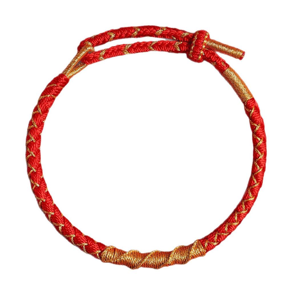 Handmade Zodiac Year of the Horse Red String Bracelet - Ethnic Style Woven Thread for Men & Women