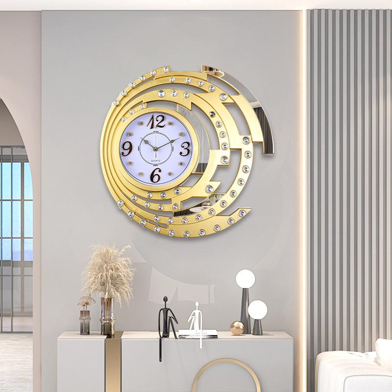 Retro Home Decoration Wall Clock Frame Digital Three-dimensional Design Precise Scanning Quartz Clock Hollow Exquisite Clock