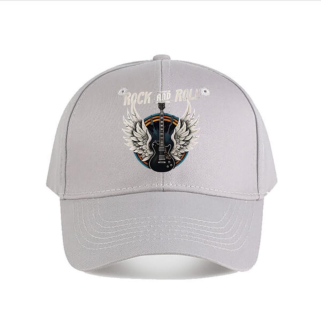 Vintage Rock And Roll Guitar Wings Baseball Cap Fashion Unisex Sunhat Womens Outdoor Sports Snapback Cap