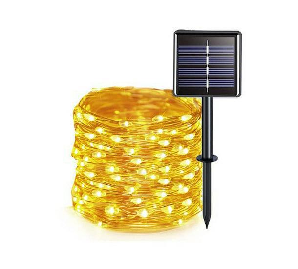 

Водонепроницаемые уличные светодиодные рождественские гирлянды на солнечных батареях - мигающая медная проволока для декора сада и двора 32m 300 lights [8 modes]