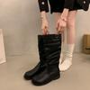 Brown Retro High Trouser Boots Knight Boots Short Boots Autumn and Winter New Thin Boots French Women's Boots Western Boots