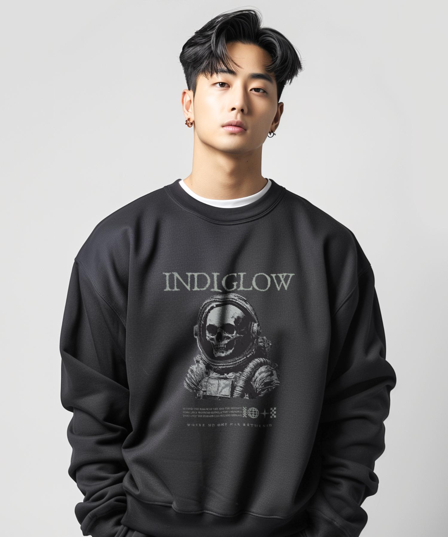 Свитшот Indi Glow Estronut Skull Винтажный Графический Black/Xxl