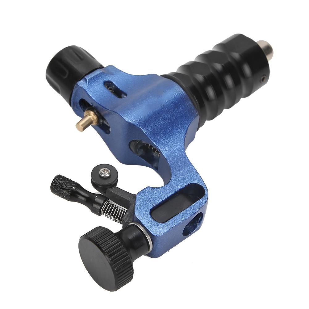 Mașină de tatuat profesională portabilă cu motor puternic, mașină de tatuat pentru linie și umbră, interfață RCA, albastru