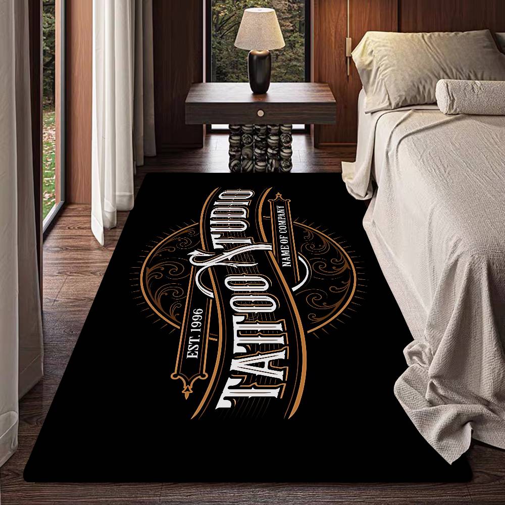 

Tattoo Shop Floor Mat INS Style Soft Bedroom Floor House Laundry Room Mat Anti-skid Bedside Area Rugs 40x60cm