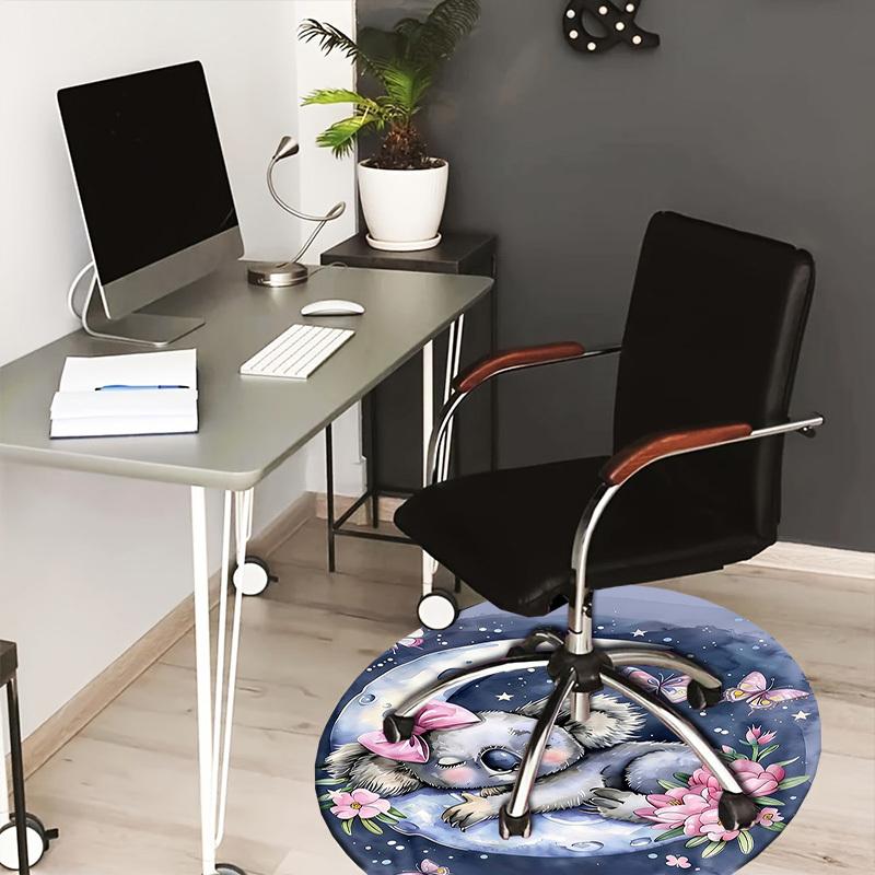 

1PC Koala Non-Slip Floor Round carpet, Office, family, bedroom, Large Area Rug Indoor Rugs, Durable PolyesterH0415 80cm by 80cm