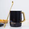 Creative Valentine'S Day Gift, Romantic Couple Cup Gold-Plated Water Cup, Coffee Cup With Lid Spoon