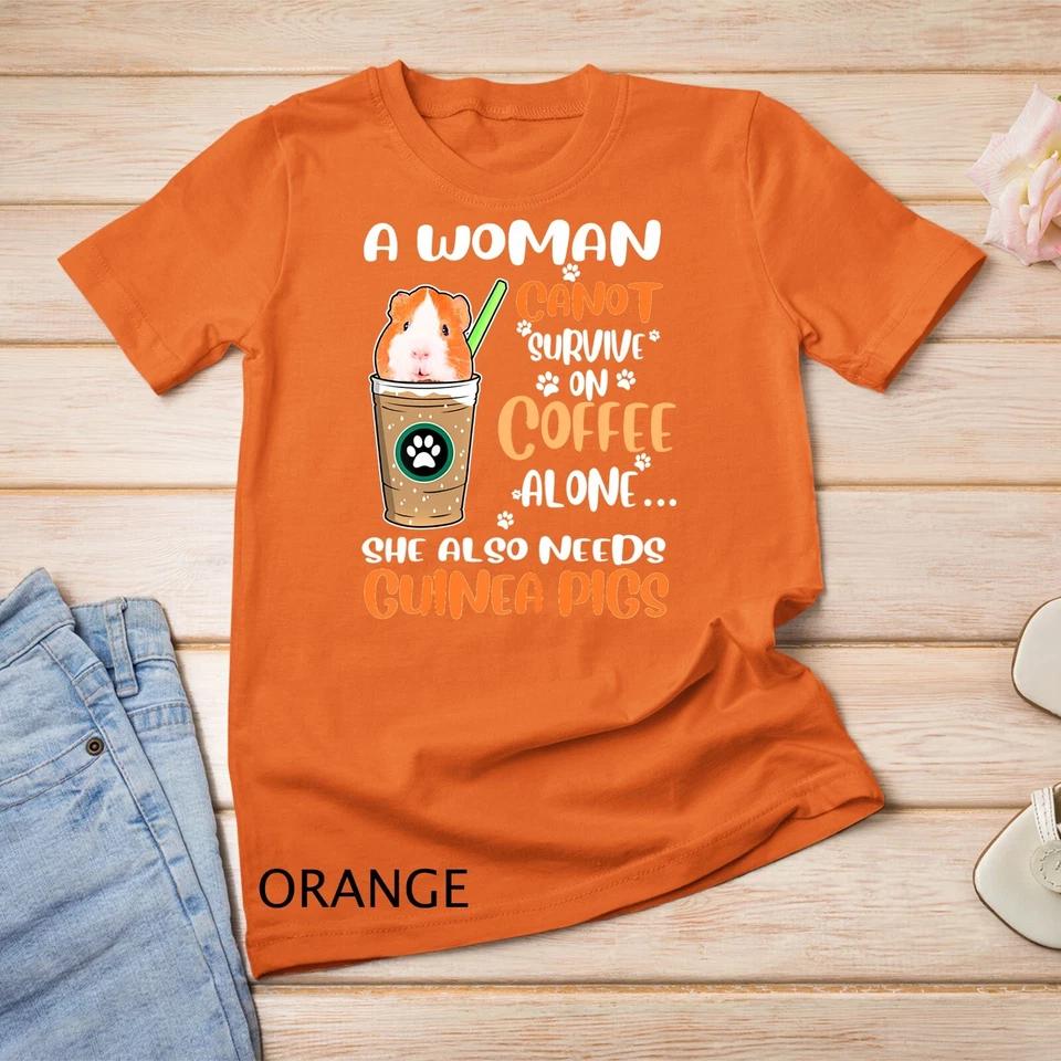 Womens Funny Coffee Guinea Pigs Woman T-shirt Unisex T-shirt 6 4XL