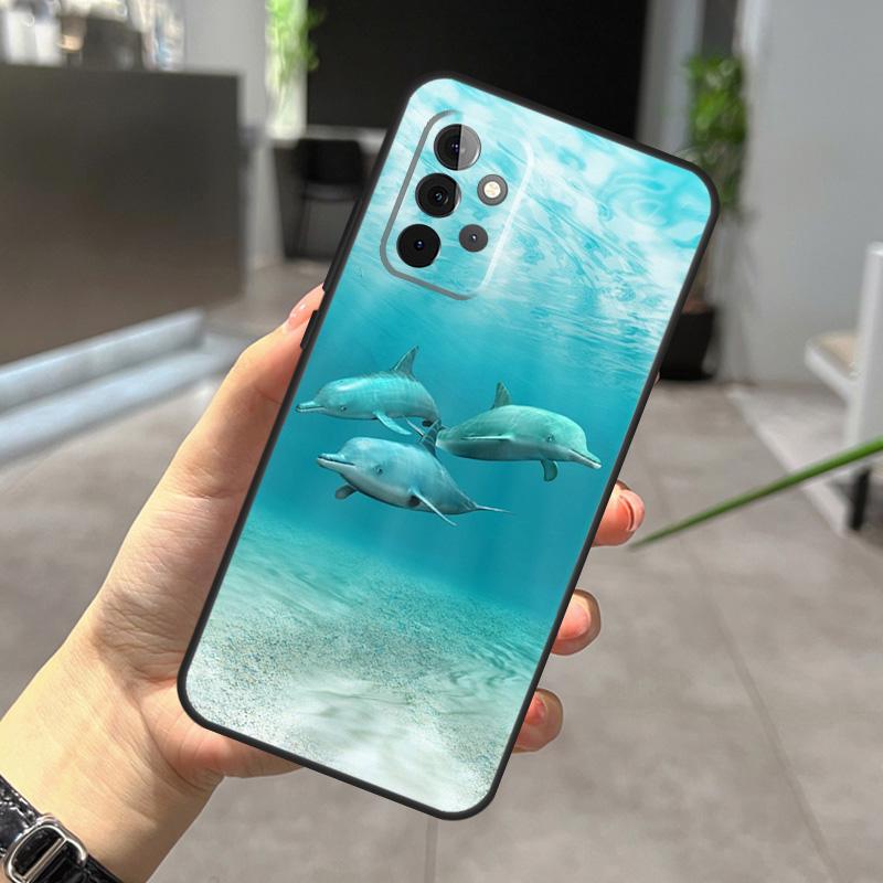 Ocean Dolphin Case For Samsung Galaxy A56 A36 A26 A16 A06 A25 A54 A34 A14 A52 A32 A12 A13 A33 A53 A15 A35 A55