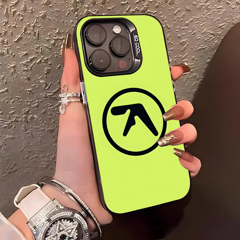 

Aphex Twin Symbol Logo Phone Case For IPhone17 Air 16 15 14 Plus 13 12 11 Pro XS Max Silver Black Bumper Case iPhone 12 Pro