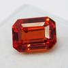 Natural Orange Sapphire Loose Gemstone 8.57 ct Ceylon Rectangle Cut September Birthday Birthstone