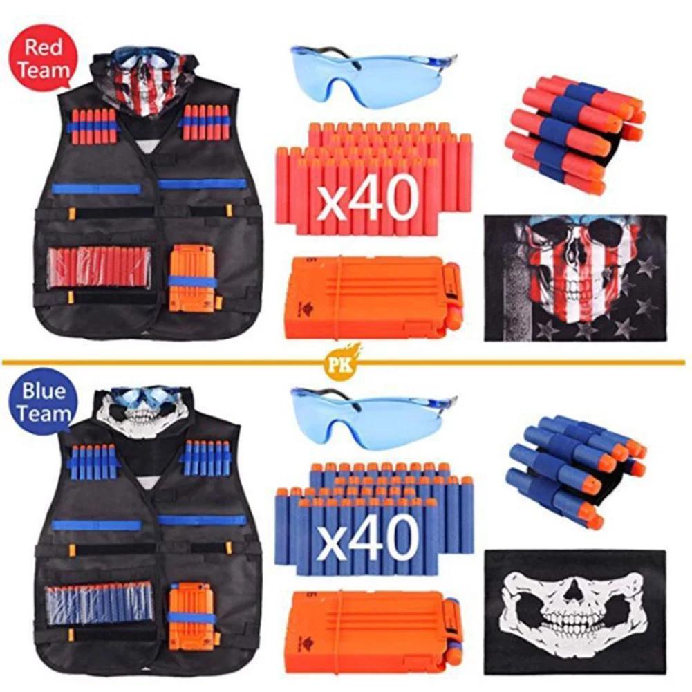 Soft Kids Vest Suit Kit for Nerf N-Strike Elite Series Outdoor Game Undershirt Holder Kit Magazine Accessories Toys