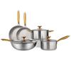 Zhishi Gilded Handle Titanium Deep Frying Pan