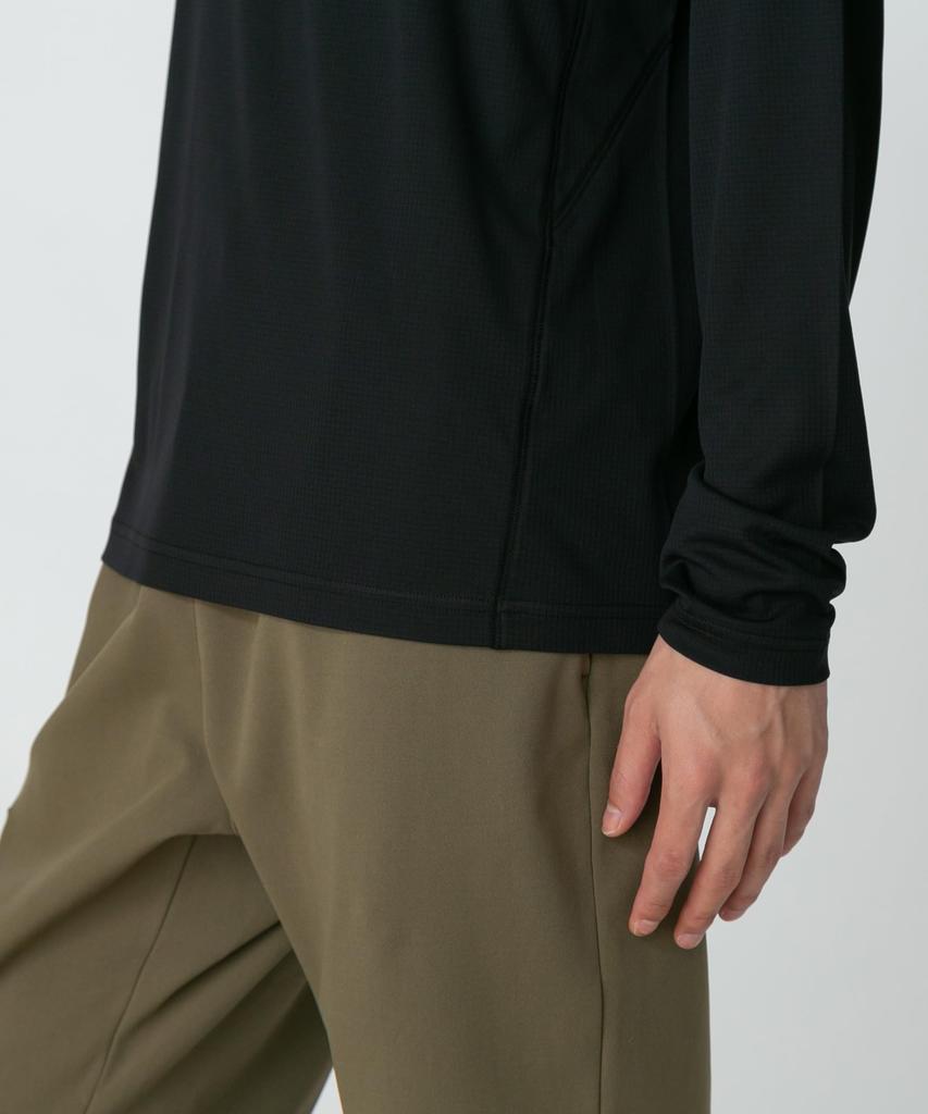 Snow Peak Pe Power Dry Long Sleeve T-Shirt, Size MBLACKSW-25SU012, Perfect for Festivals, Camping, and Outdoor Activities