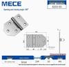 Thickened Stainless Steel Small Hinge for Folding Cabinet, Window, or Wooden Box with Lotus Leaf Design.