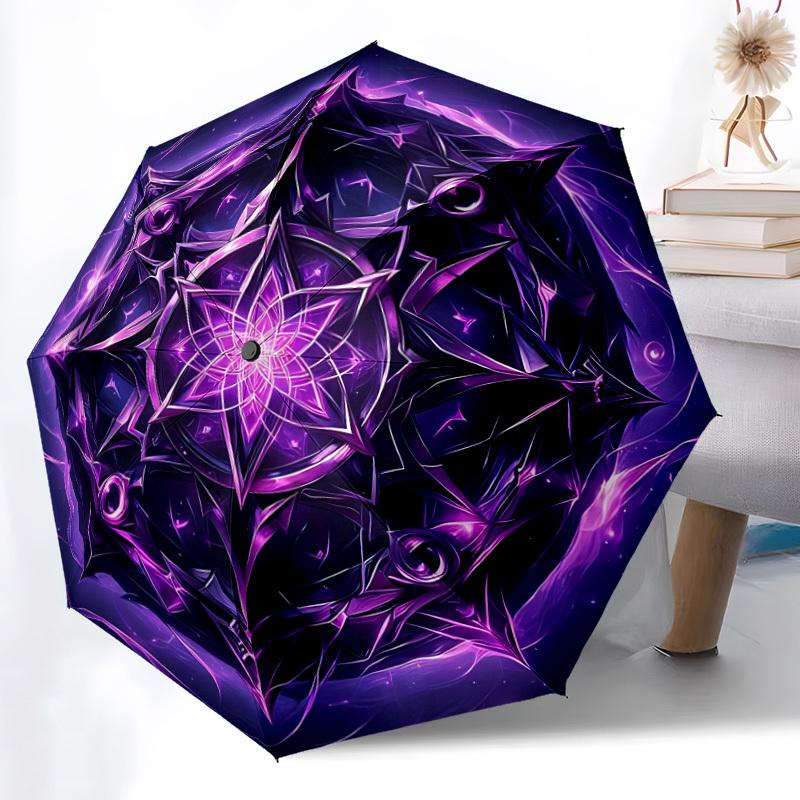 

1pc Cosmic Mandala Automatic Umbrella - Automatic Opening And Closing, Sturdy Iron Frame, Formal Occasions yy251018101