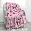 Couverture de Cheval Cadeaux Animaux Rose Floral Imprimé Fleur Cadeau Décor Maison Canapé Canapé Jeté Peluche Doux Confortable pour Enfants Adultes 50x60 pouces