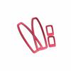 Window Lock Lift Panel Trim Frame For BMW 3 4 Series GT 2013-2019 Red Aluminum