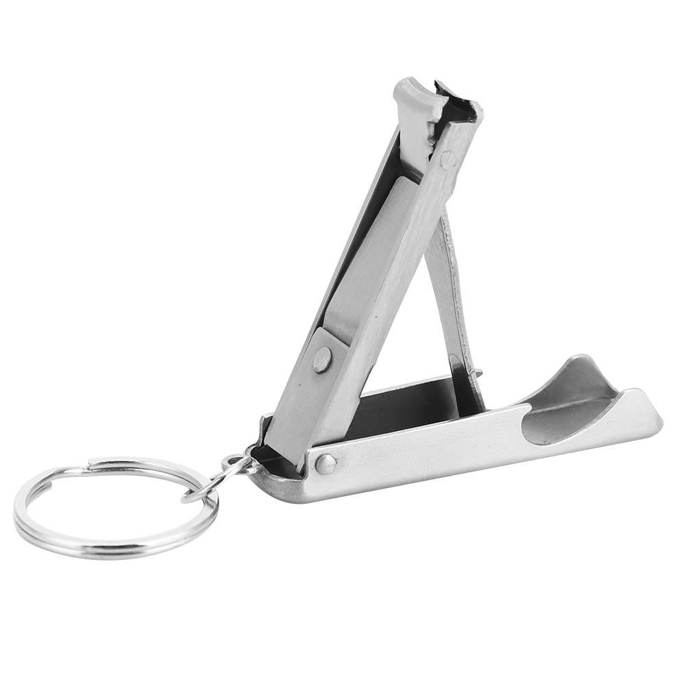 Outdoor Multi Function 2 In 1 Tool Key Chain Nail Cutter Clippers Bottle Opener