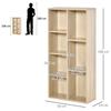 Meuble de rangement Bibliothèque HOMCOM étagère 7 cubes pour intérieur, salon, chambre - 50l x 24P x 106H cm, bois naturel
