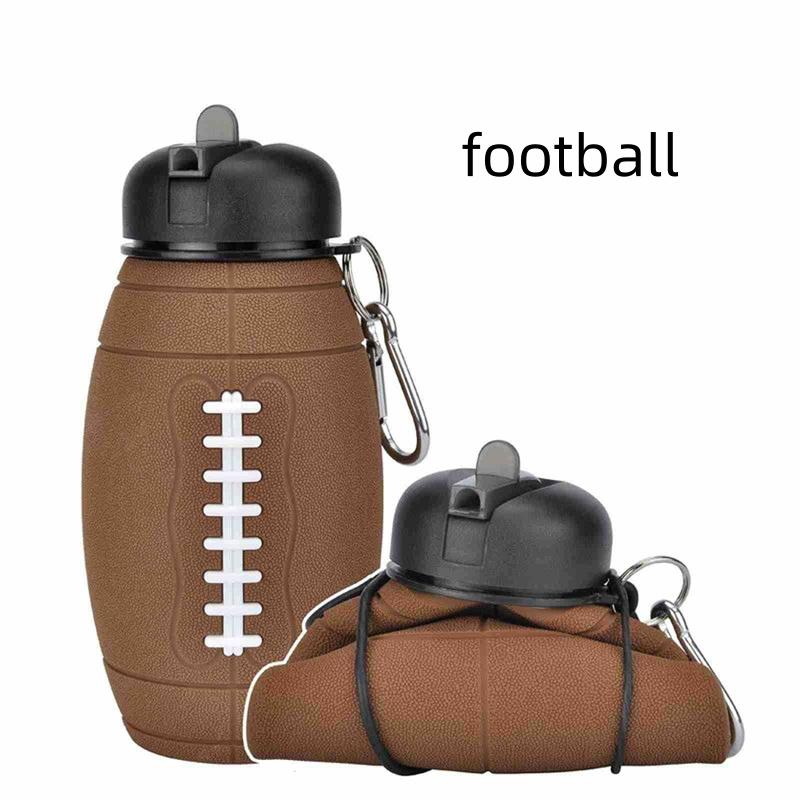 Bouteille d'eau pliante Tasses de camping Mug Sports de plein air Basket-ball Football Tennis Golf École Étanche Portable Bouteille d'eau pour enfants