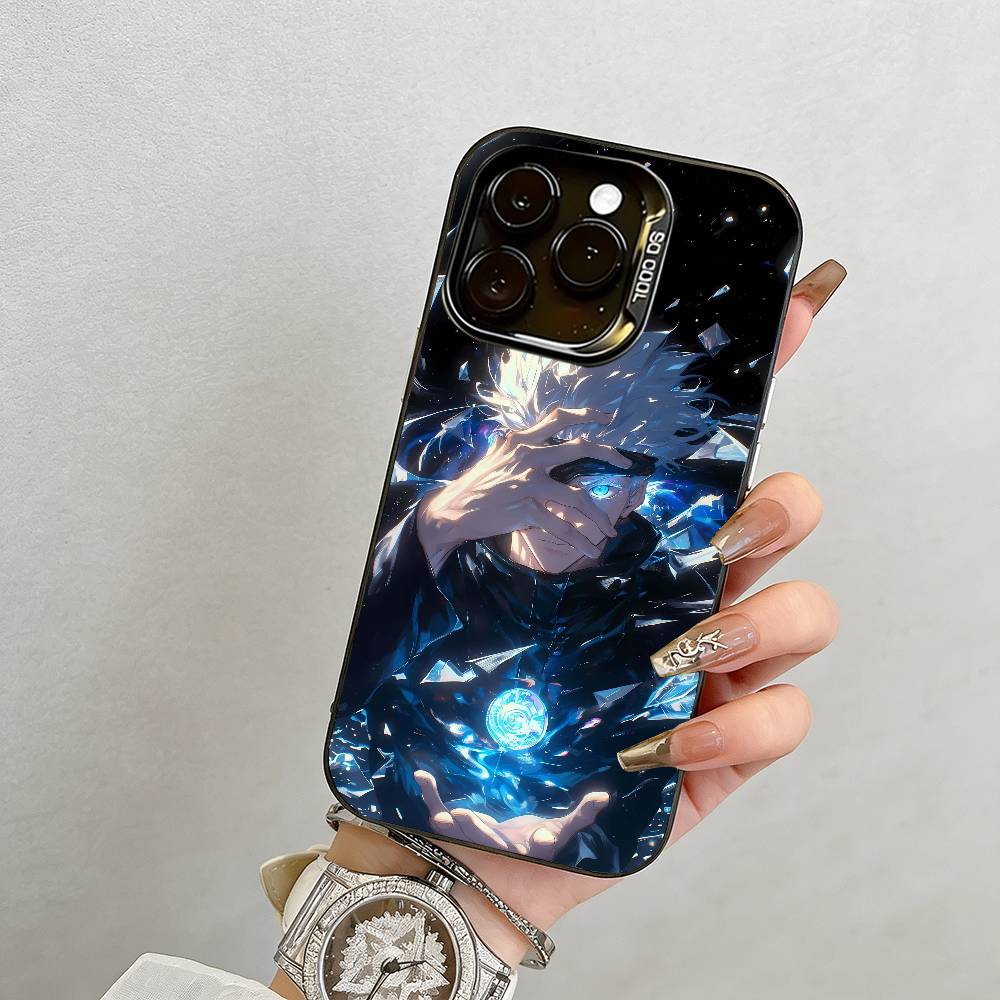 

Чехол для телефона Сатору Годжо для iPhone 17,16,15,14,13,12,11 Plus,Pro Max,XS,Цветной Серебристый Внутренний Чехол iPhone16Se4