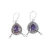 Rare Iolite Gemstone 925 Sterling Silver Jewelry Handmade Women Earrings 1.86" EE-78-6