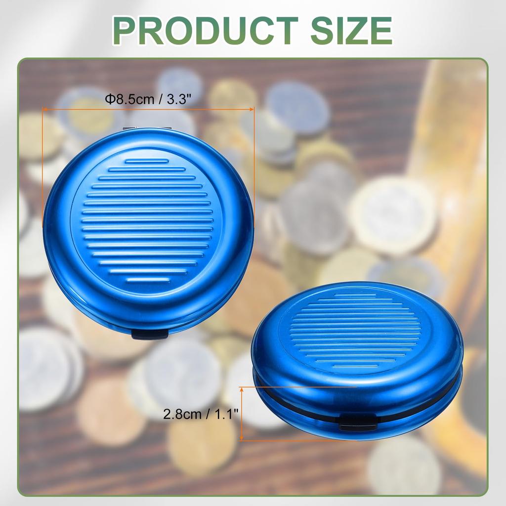 uxcell Coin Portable Hard Storage Small Money Car Coin for Wallets Blue Case, Case, & Organization, Sorter, Purse, Collector's Item, & Pouches,