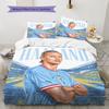 Erling Haaland Pride Bedding Quilt Set Quilt Cover Pillowcase Home Decoration Birthday Gift (1 * duvet cover + 2 * pillowcase, without core)
