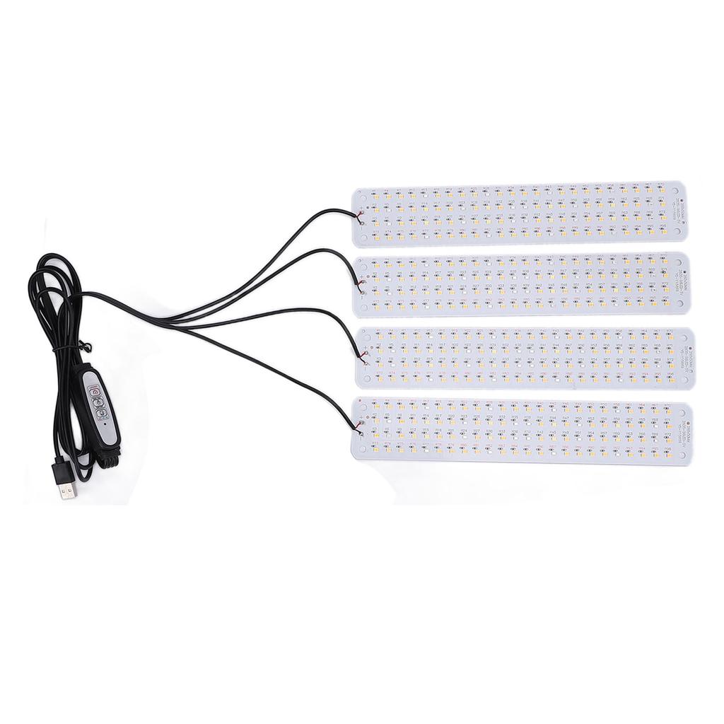 LED Grow Light Panel for Indoor Plants 384 LEDs Growing Lamp Dimmable Intelligent Timing 5V