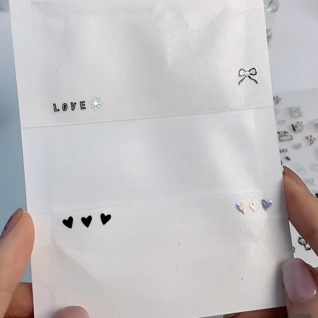 MINKYS Ins Transparent Cool Girl DIY Decorative Nail Sticker for Scrapbooking Cute Journal Sticker Stationery