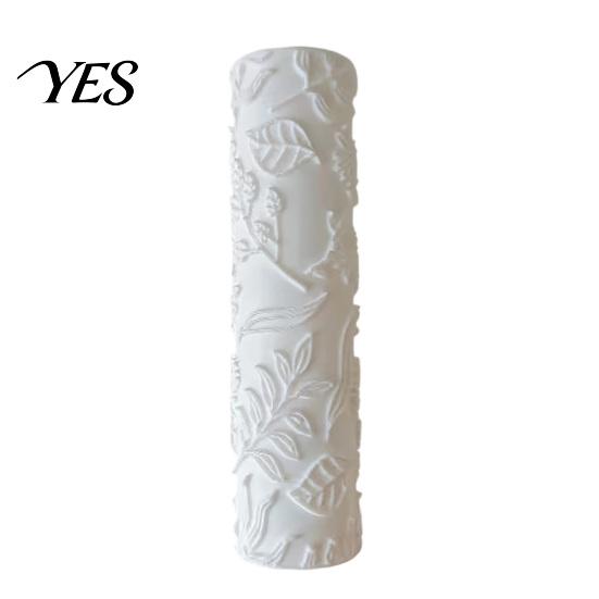DIY Clay Texture Tool Polymer Roller, Floral Embossed 3D Printed Embossing Roller for Earrings, Jewelry Making Retro
