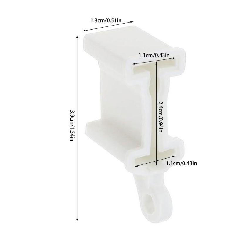 8Pcs Plastic Flexible Bendable Curtain Track End Stops Replacement Curtain Track Fittings End Caps for Smooth Operation