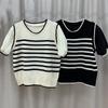 Summer Simple Fashion Round Neck Chiffon Splicing Fake Two Pieces Short-sleeved Tops Female Casual Essential Comfort Style Slim Fit Pullovers Tees