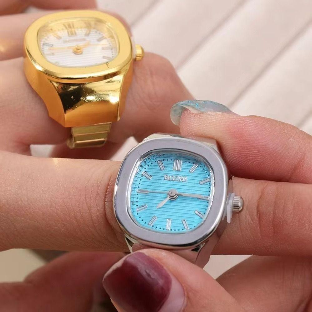 Punk Rings Jewelry Clock Vintage Finger Watch Ring Hip Hop Roman Quartz Watch  Women