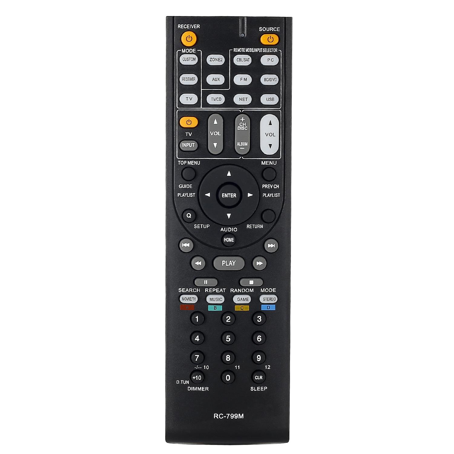 

Remote Control For ONKYO AV RC-799M RC-737M RC-834M/RC-735M RC-765M TX-NR414 TX-NR515 TX-NR717 TX-SR507S TX-SR507 AV Receiver чорний